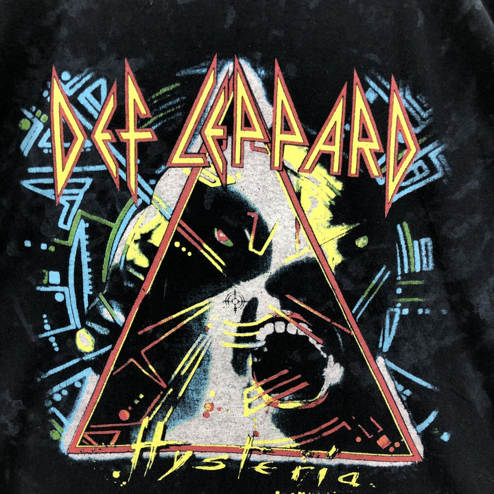 DEF LEPPARD Def Leppard Band T-shirt Band T Men's S size cotton black type Vintage Second Hand