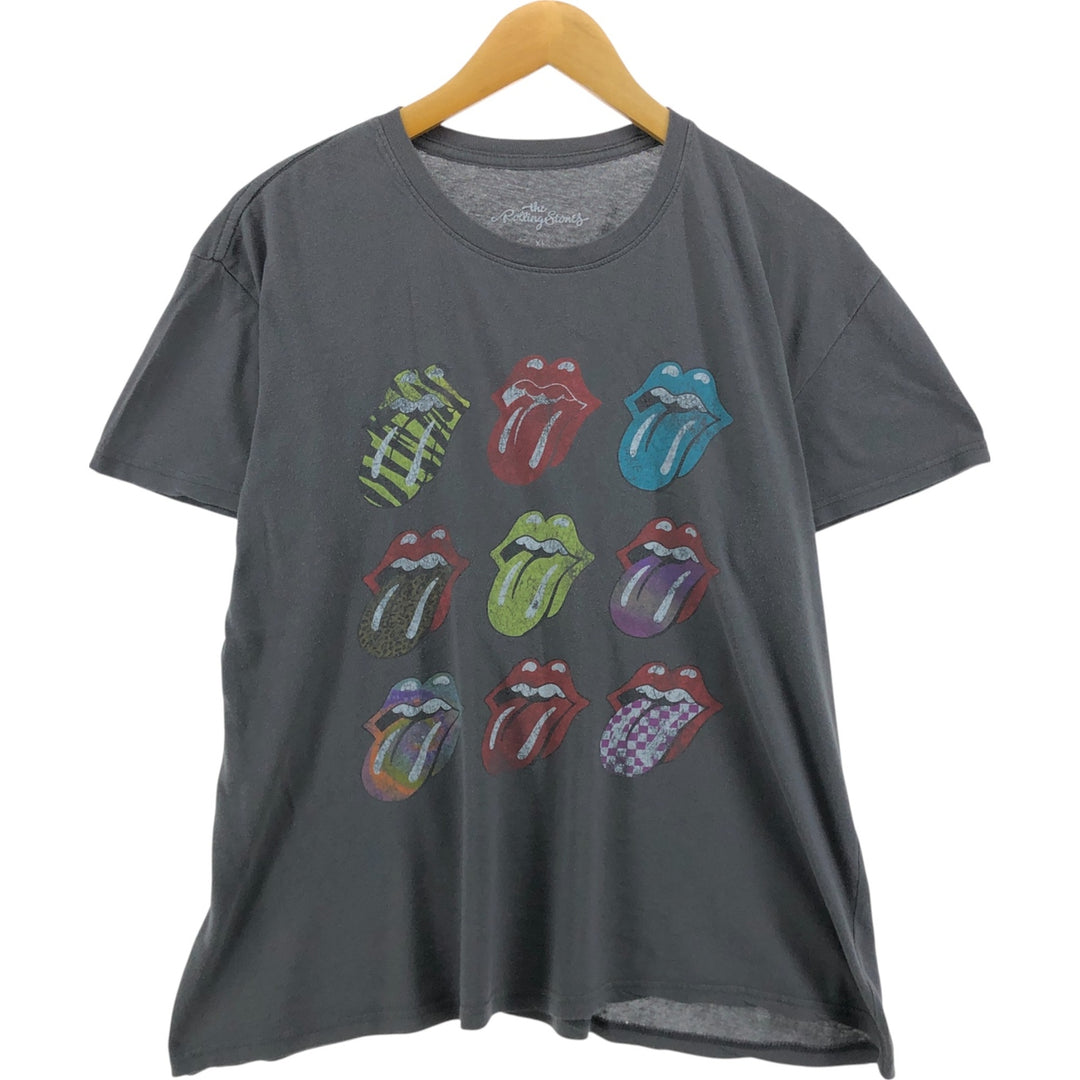 THE ROLLING STONES Band T-shirt, Men's XL size cotton gray type Vintage Second Hand