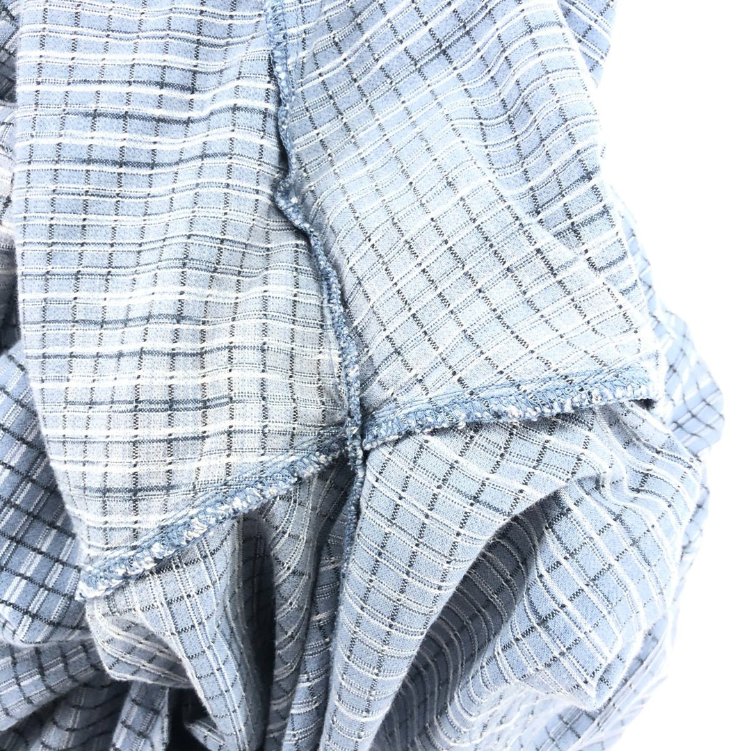 Columbia SPORTSWEAR COMPANY Short Sleeve Cotton Check Shirt Box Shirt Men's Size L cotton Navy blue Vintage Second Hand