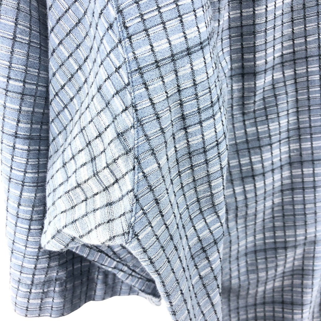 Columbia SPORTSWEAR COMPANY Short Sleeve Cotton Check Shirt Box Shirt Men's Size L cotton Navy blue Vintage Second Hand