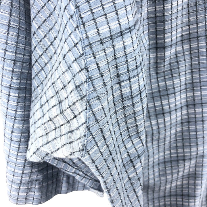 Columbia SPORTSWEAR COMPANY Short Sleeve Cotton Check Shirt Box Shirt Men's Size L cotton Navy blue Vintage Second Hand