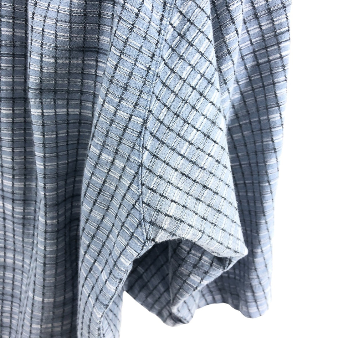 Columbia SPORTSWEAR COMPANY Short Sleeve Cotton Check Shirt Box Shirt Men's Size L cotton Navy blue Vintage Second Hand