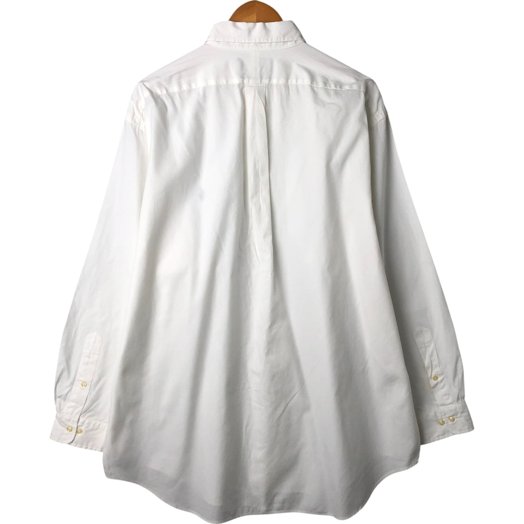 Ralph Lauren YARMOUTH long sleeve button down shirt, men's XL size cotton white type Vintage Second Hand