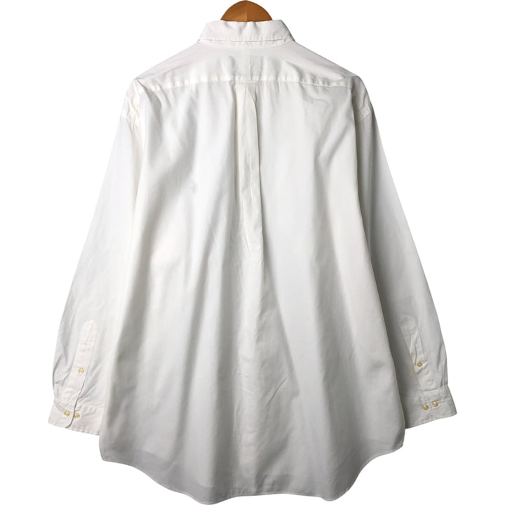 Ralph Lauren YARMOUTH long sleeve button down shirt, men's XL size cotton white type Vintage Second Hand