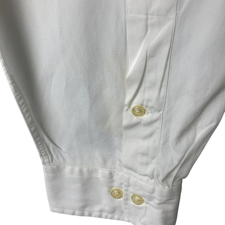 Ralph Lauren YARMOUTH long sleeve button down shirt, men's XL size cotton white type Vintage Second Hand