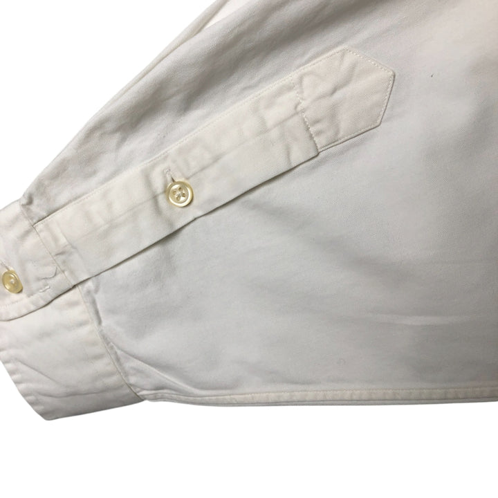 Ralph Lauren BLAKE long sleeve button down shirt, men's size L cotton white type Vintage Second Hand