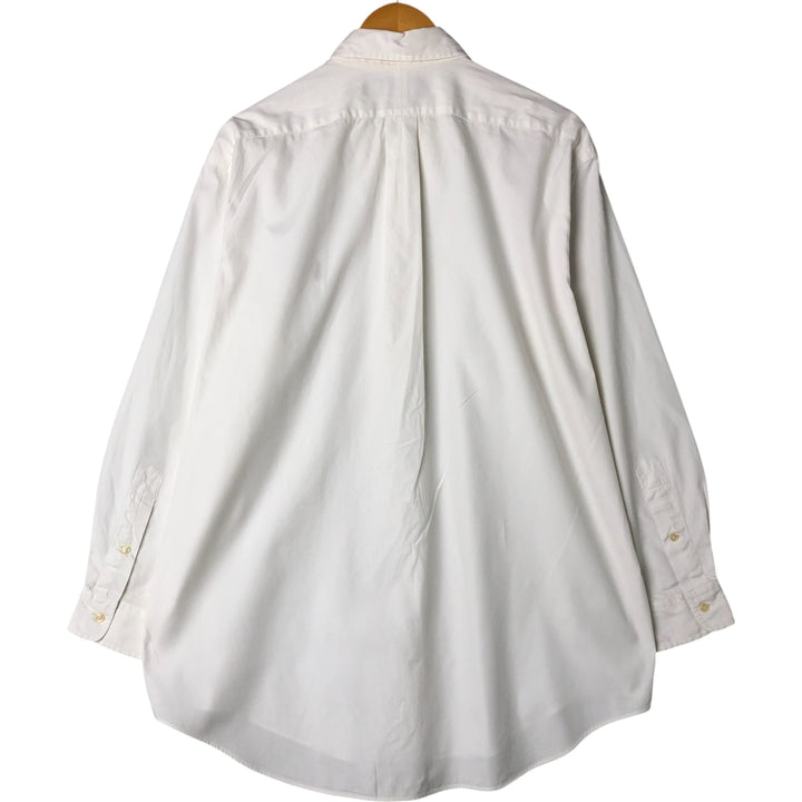 Ralph Lauren YARMOUTH long sleeve button down shirt, men's size L cotton white type Vintage Second Hand