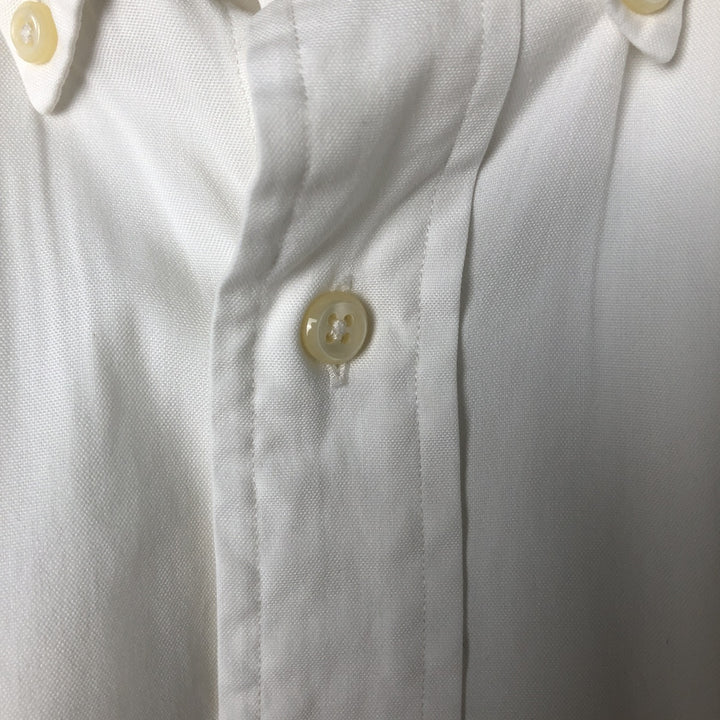 Ralph Lauren YARMOUTH long sleeve button down shirt, men's size L cotton white type Vintage Second Hand
