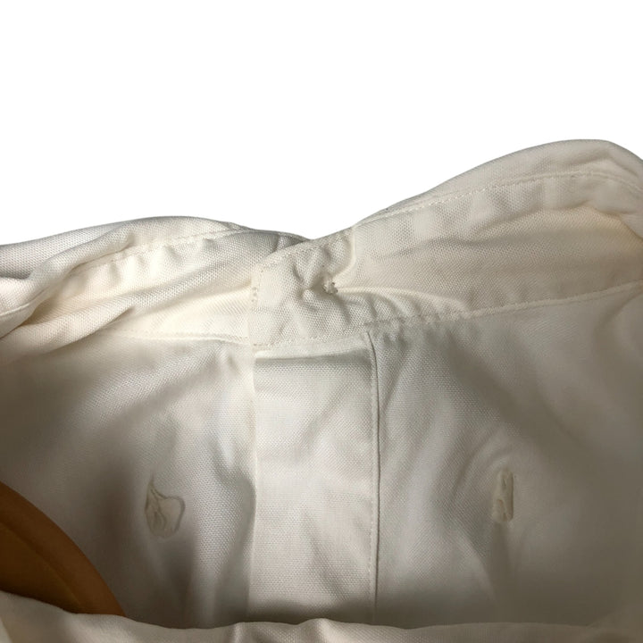 Ralph Lauren YARMOUTH long sleeve button down shirt, men's size L cotton white type Vintage Second Hand