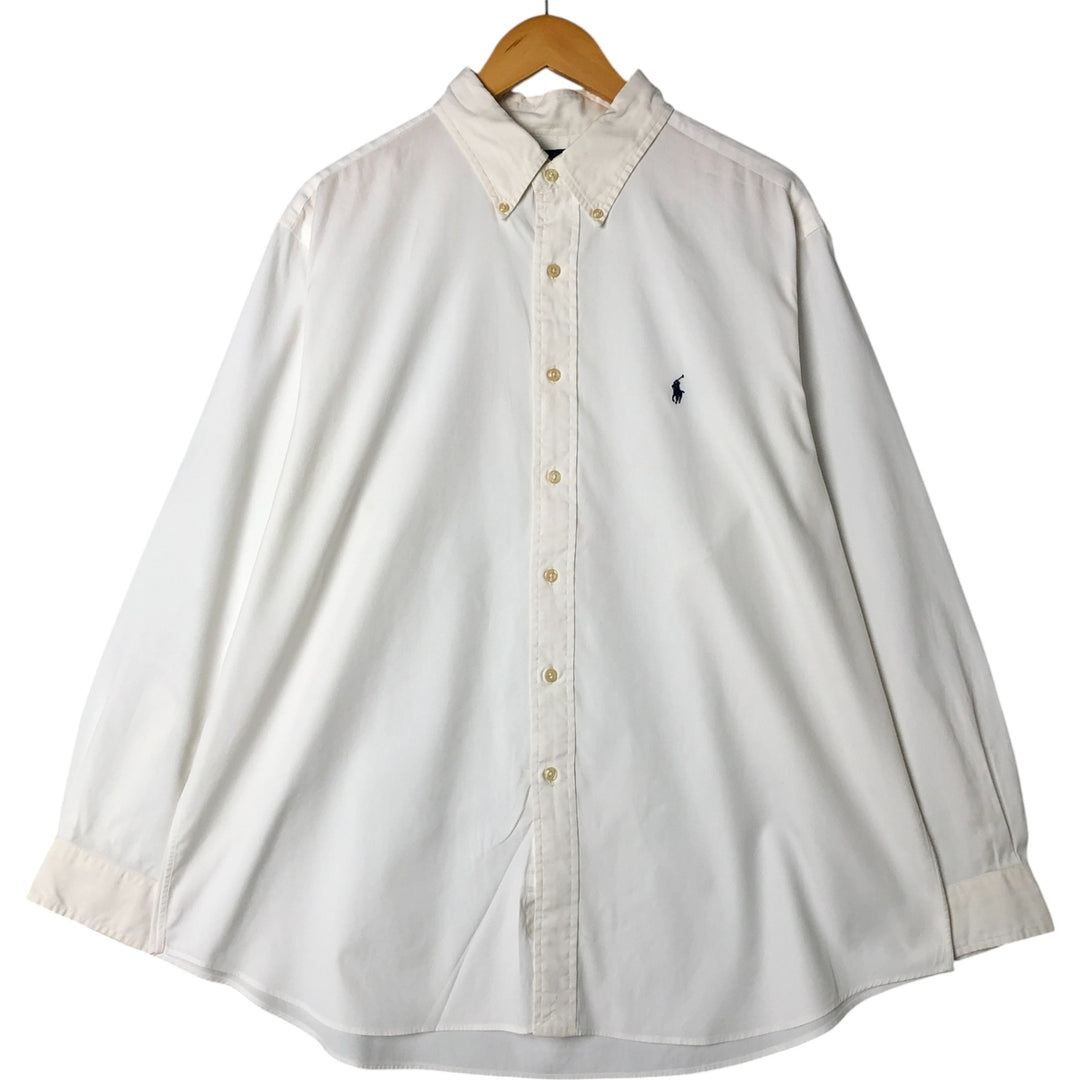 Ralph Lauren Classic Fit Long Sleeve Button Down Shirt Men's XL cotton white type Vintage Second Hand