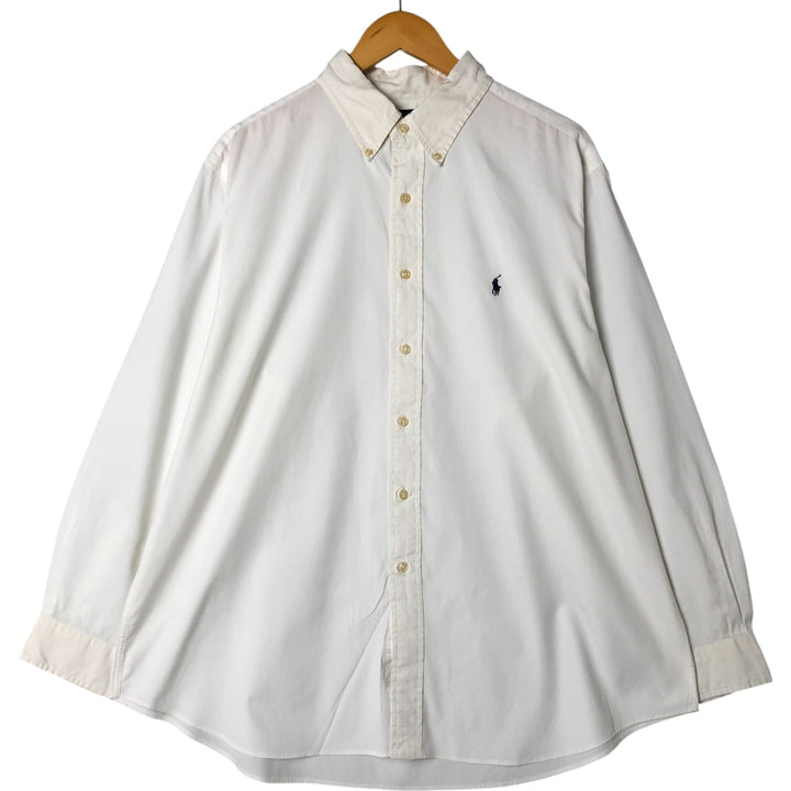 Ralph Lauren Classic Fit Long Sleeve Button Down Shirt Men's XL cotton white type Vintage Second Hand
