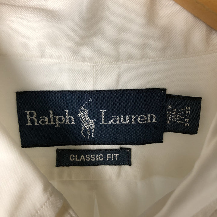 Ralph Lauren Classic Fit Long Sleeve Button Down Shirt Men's XL cotton white type Vintage Second Hand