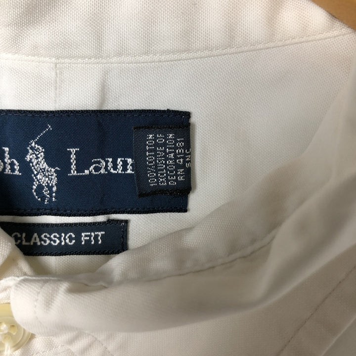 Ralph Lauren Classic Fit Long Sleeve Button Down Shirt Men's XL cotton white type Vintage Second Hand