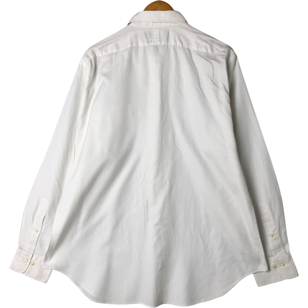 Ralph Lauren Andrew long sleeve button down shirt, men's size L cotton white type Vintage Second Hand
