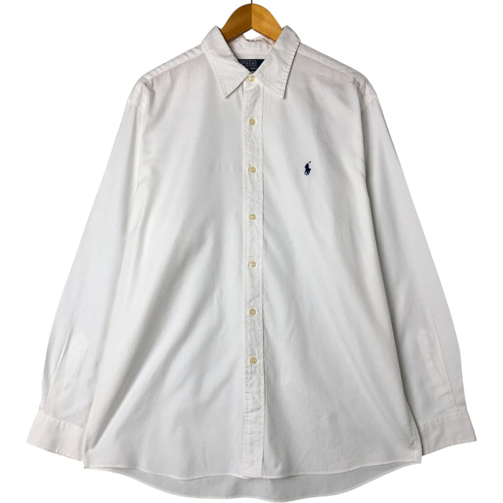 Ralph Lauren LOWELLSPORT long sleeve cotton shirt, men's size L cotton white type Vintage Second Hand
