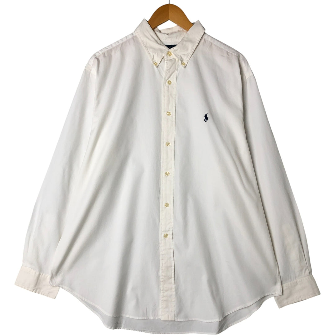 Ralph Lauren Classic Fit Long Sleeve Button Down Shirt Men's XL cotton white type Vintage Second Hand