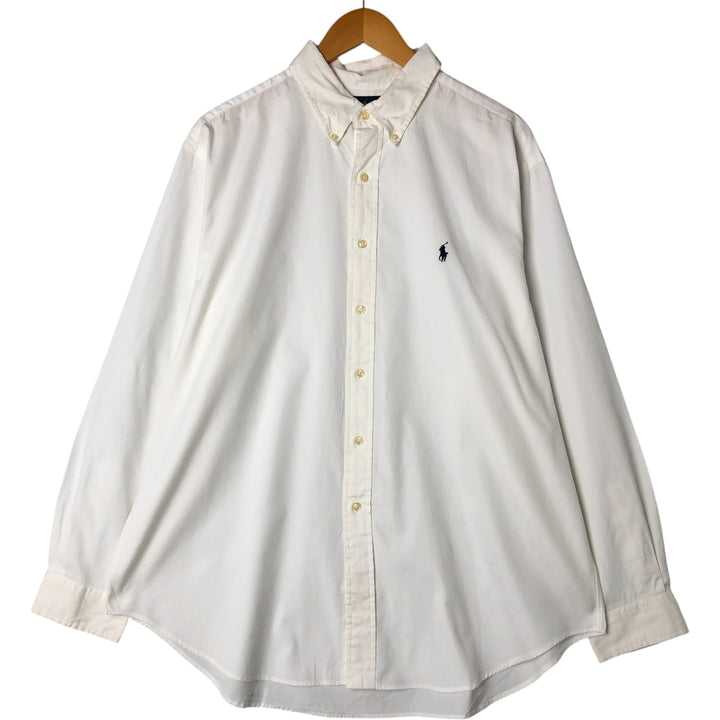 Ralph Lauren Classic Fit Long Sleeve Button Down Shirt Men's XL cotton white type Vintage Second Hand
