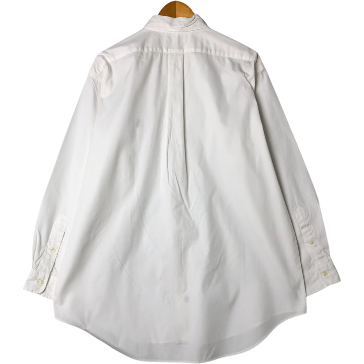 Ralph Lauren YARMOUTH long sleeve button down shirt, men's size L cotton white type Vintage Second Hand