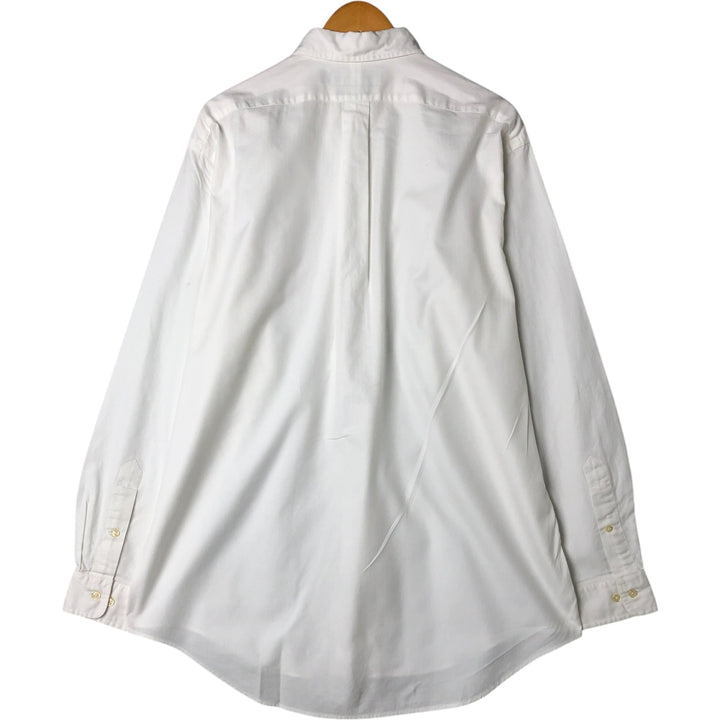 Ralph Lauren YARMOUTH long sleeve button down shirt, men's size L cotton white type Vintage Second Hand