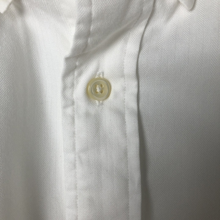 Ralph Lauren YARMOUTH long sleeve button down shirt, men's size L cotton white type Vintage Second Hand