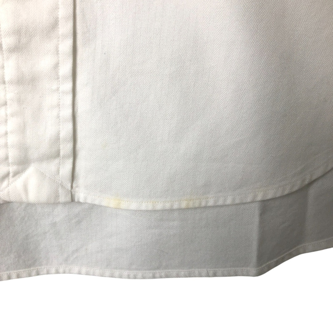 Ralph Lauren YARMOUTH long sleeve button down shirt, men's size L cotton white type Vintage Second Hand