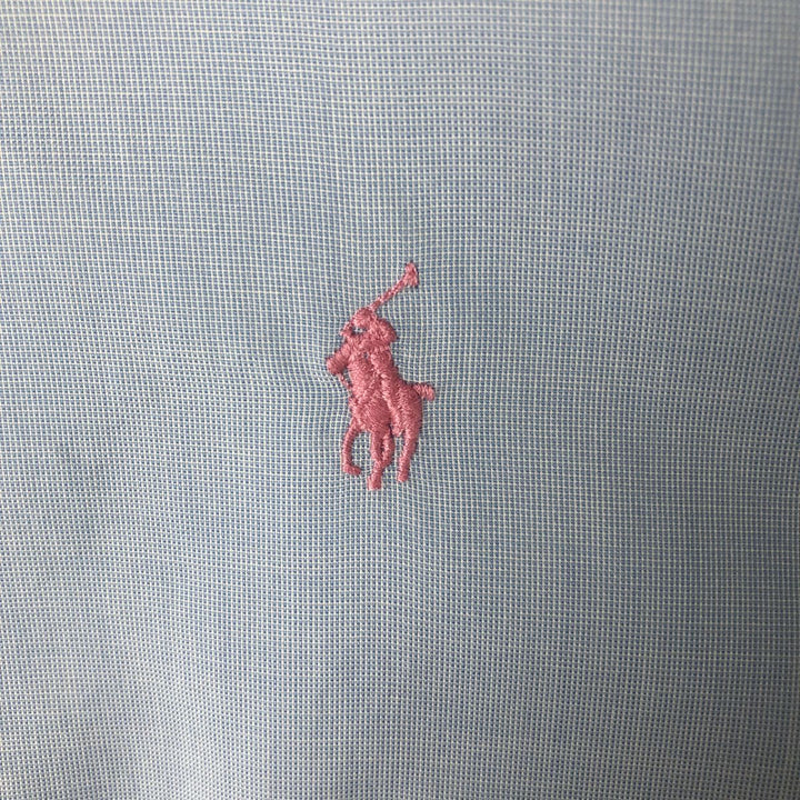 Ralph Lauren CUSTOM FIT long sleeve button down shirt, men's XL size cotton blue type Vintage Second Hand