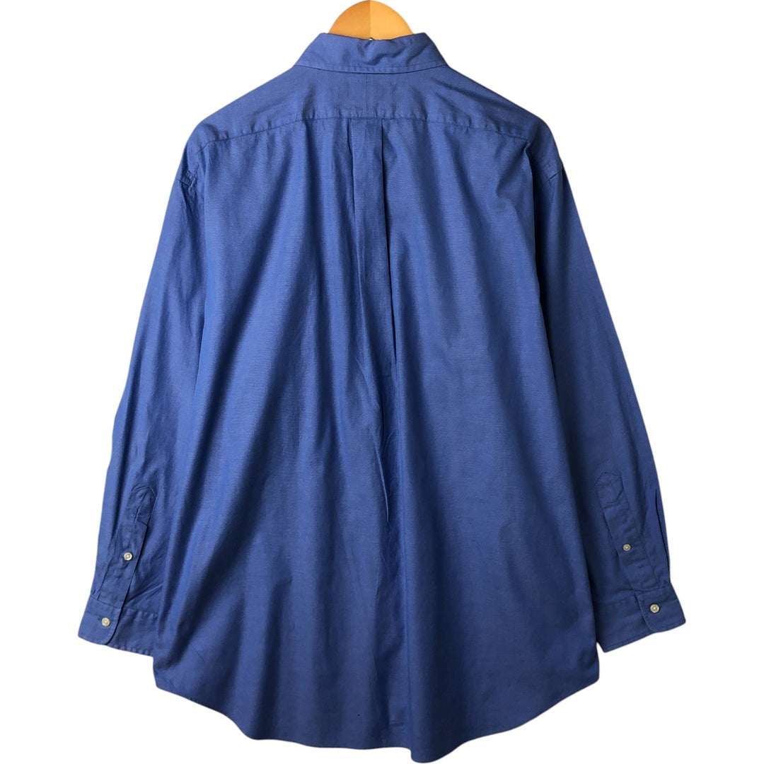 Ralph Lauren YARMOUTH long sleeve button down shirt, men's XL size cotton blue type Vintage Second Hand