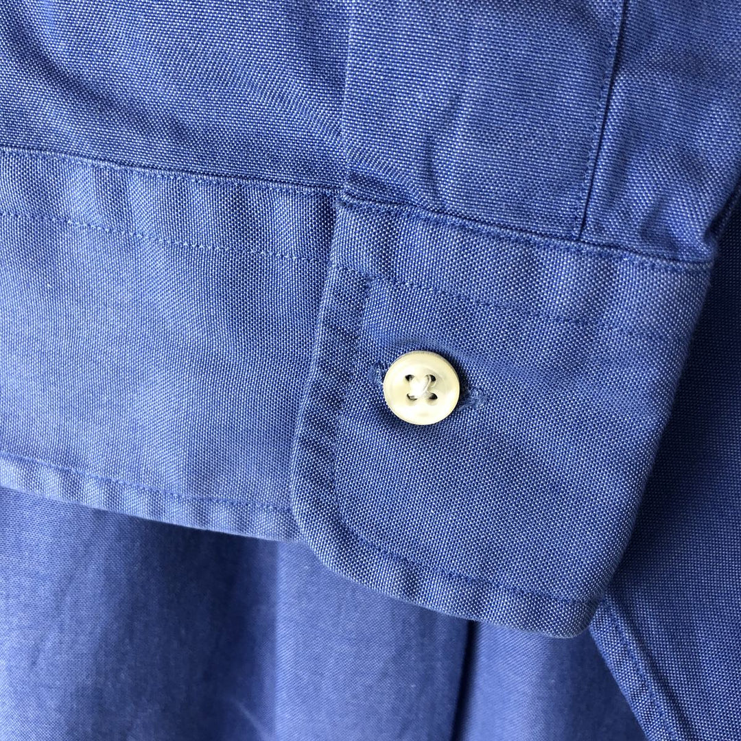 Ralph Lauren YARMOUTH long sleeve button down shirt, men's XL size cotton blue type Vintage Second Hand