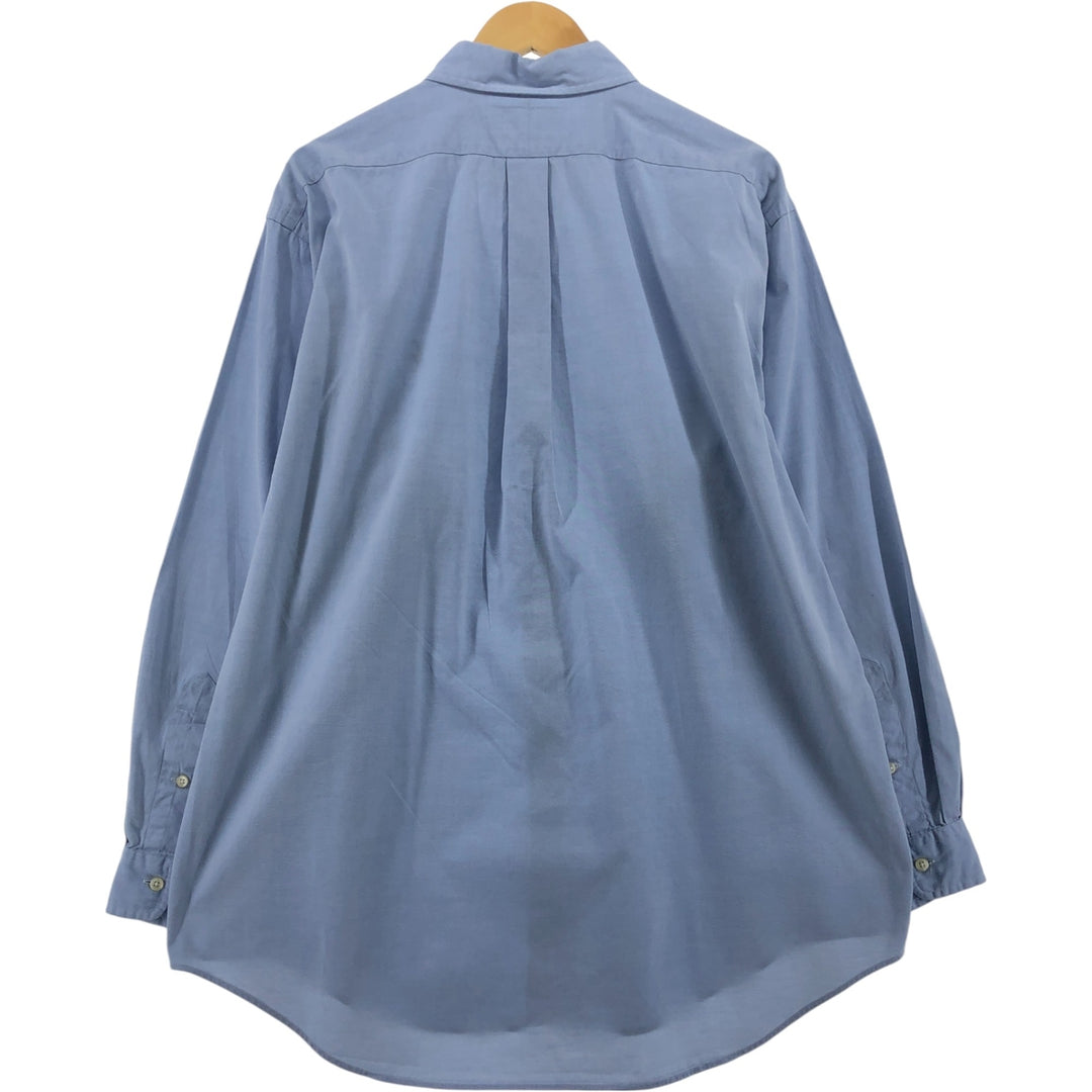 Ralph Lauren YARMOUTH long sleeve button down shirt, men's XXL size cotton blue type Vintage Second Hand