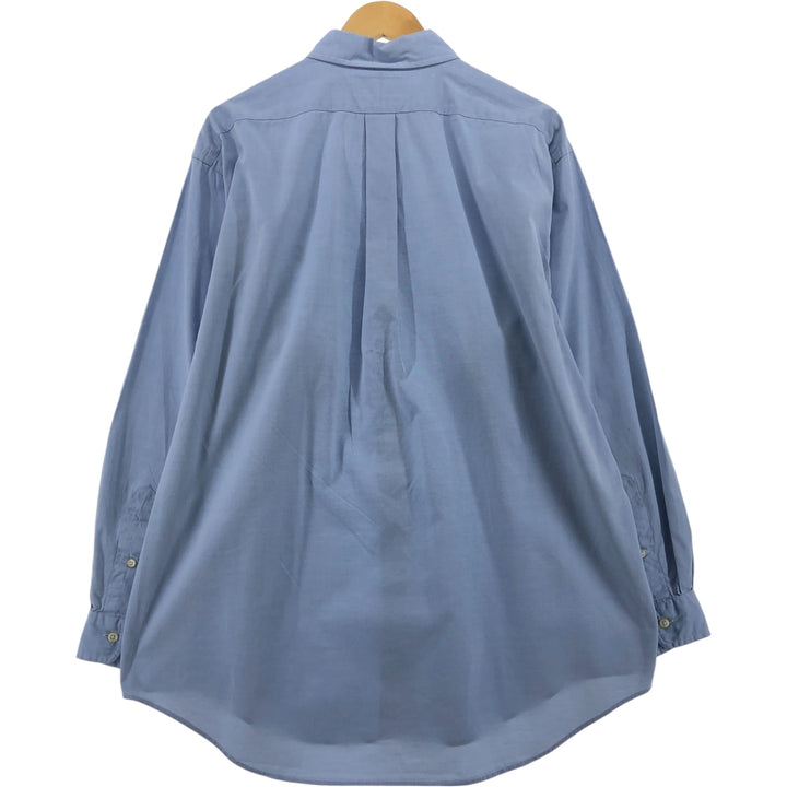 Ralph Lauren YARMOUTH long sleeve button down shirt, men's XXL size cotton blue type Vintage Second Hand