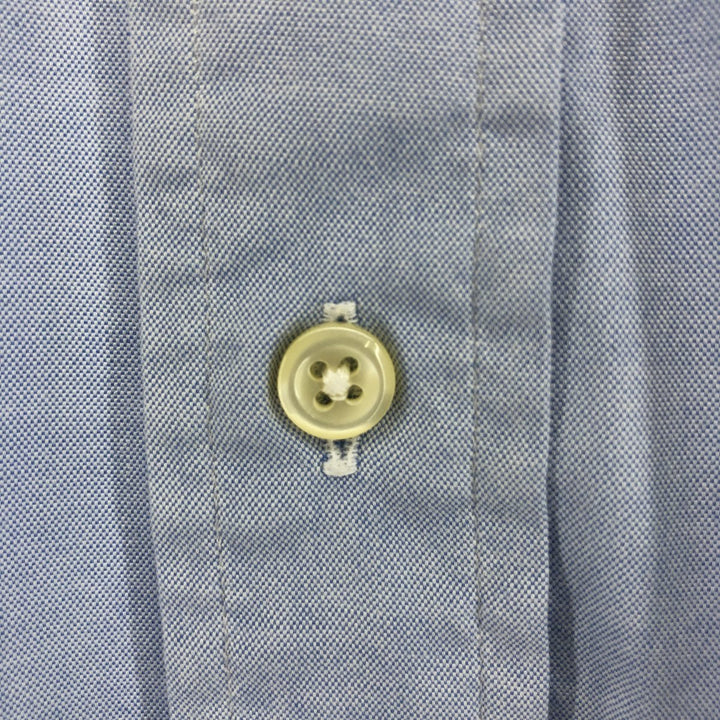Ralph Lauren YARMOUTH long sleeve button down shirt, men's XXL size cotton blue type Vintage Second Hand