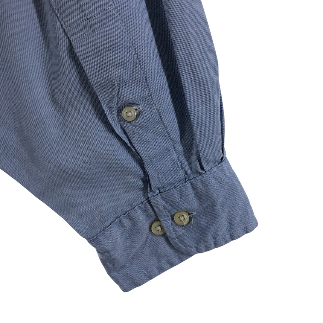 Ralph Lauren YARMOUTH long sleeve button down shirt, men's XXL size cotton blue type Vintage Second Hand