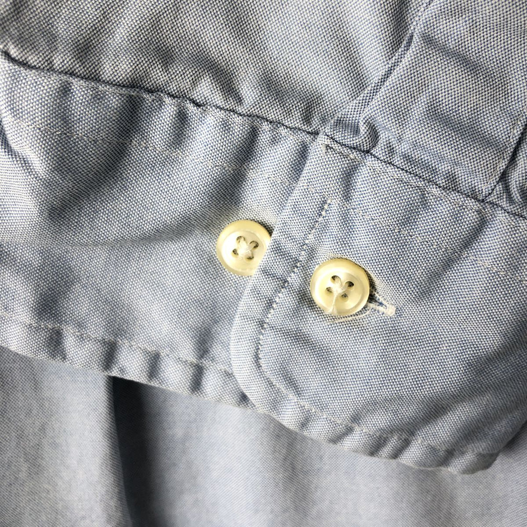 Ralph Lauren YARMOUTH long sleeve button down shirt, men's XXL size cotton blue type Vintage Second Hand