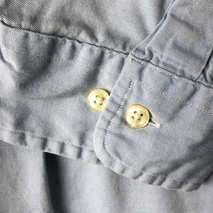 Ralph Lauren YARMOUTH long sleeve button down shirt, men's XXL size cotton blue type Vintage Second Hand