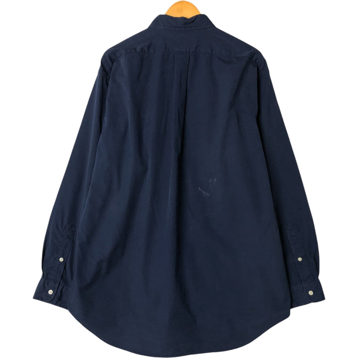 Ralph Lauren BLAKE long sleeve button down shirt, men's size L cotton navy blue type Vintage Second Hand