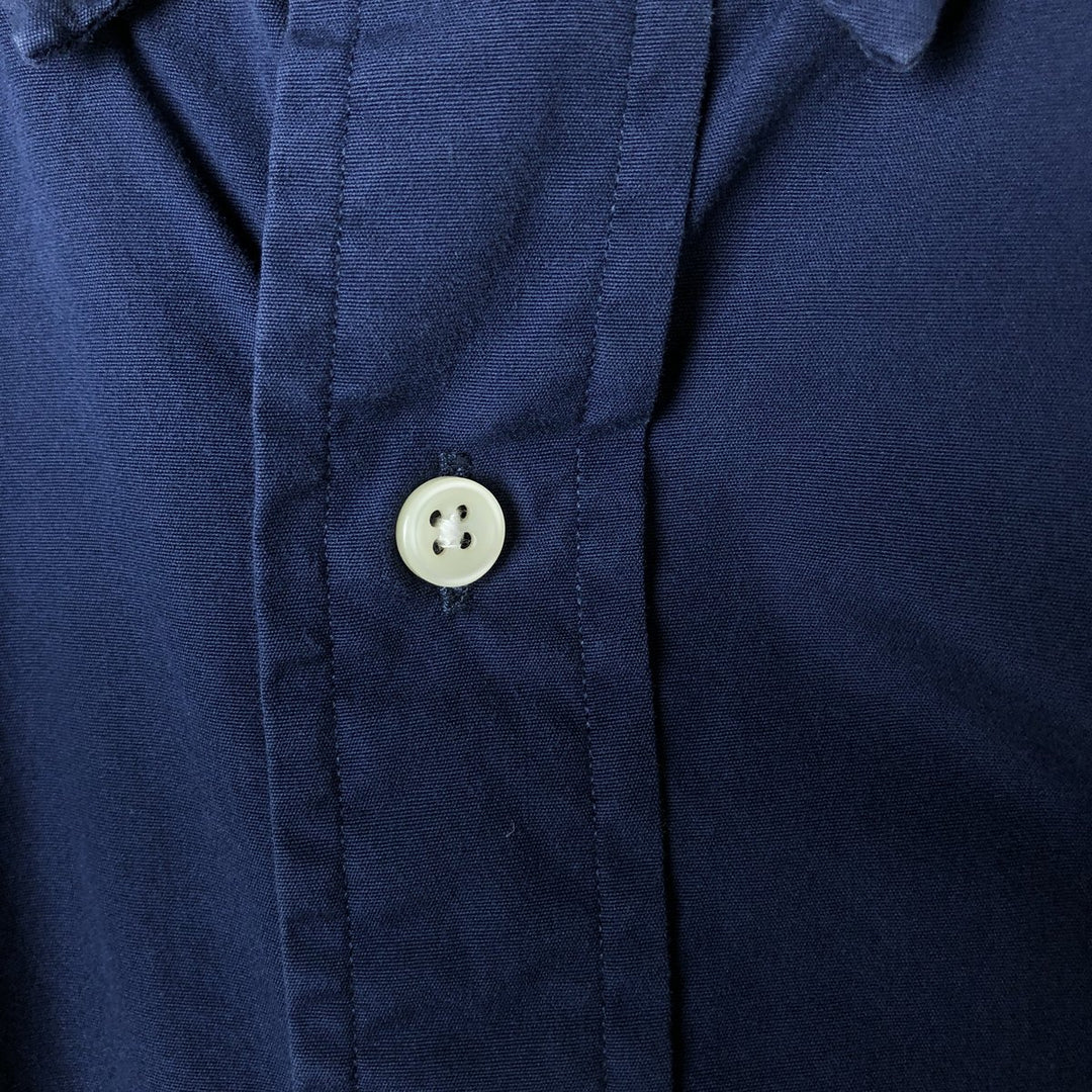 Ralph Lauren BLAKE long sleeve button down shirt, men's size L cotton navy blue type Vintage Second Hand