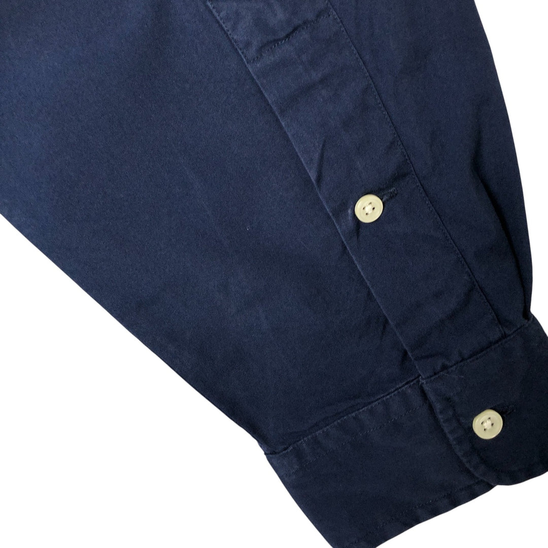 Ralph Lauren BLAKE long sleeve button down shirt, men's size L cotton navy blue type Vintage Second Hand