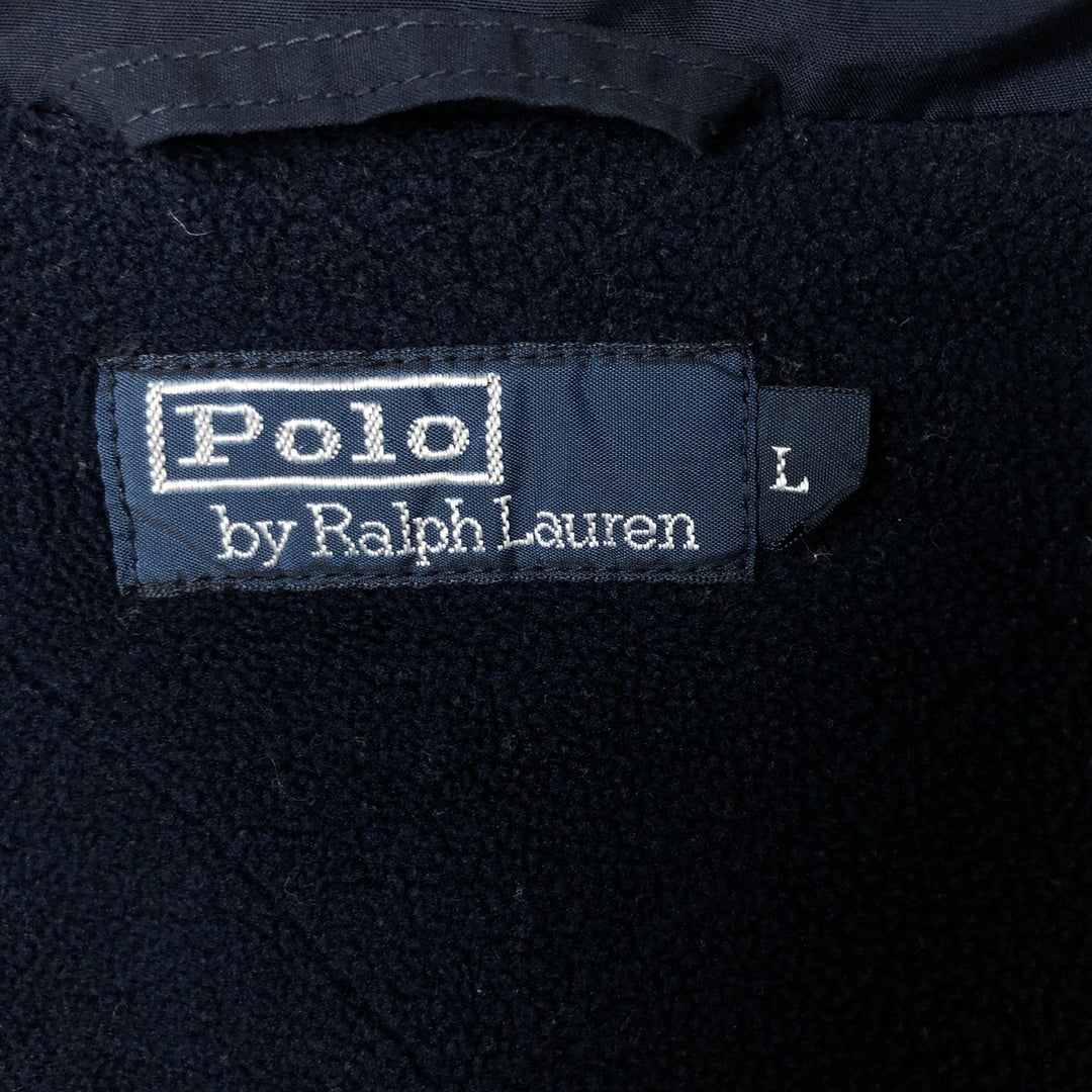 Ralph Lauren POLO by Ralph Lauren padded puffer jacket, men's size L polyester navy blue type Vintage Second Hand