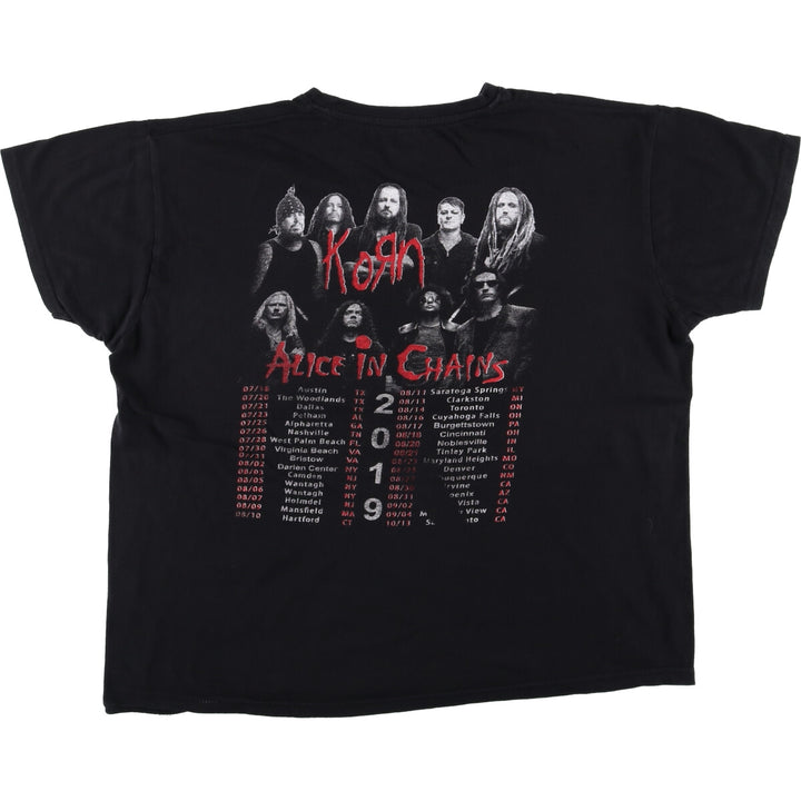 KORN band T-shirt, band T, men's XL size unknown black type Vintage Second Hand