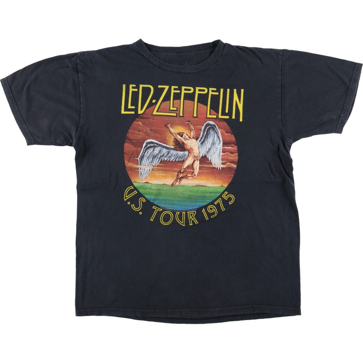 00'S LED ZEPPELIN Led Zeppelin band T-shirt, band T, men's size L cotton black type Vintage Second Hand