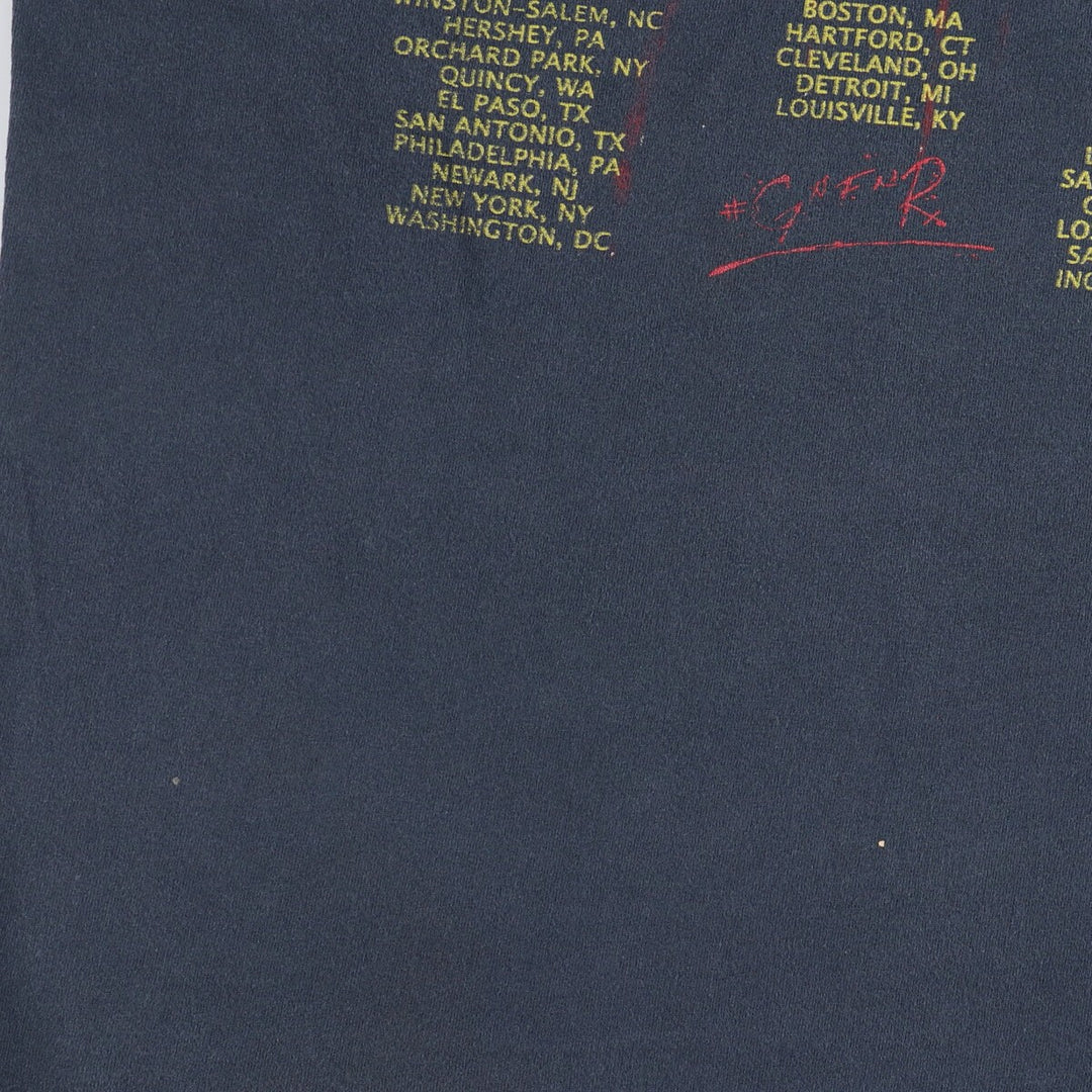 Gildan GUNS N' ROSES Band T-shirt, Men's L size cotton navy blue type Vintage Second Hand