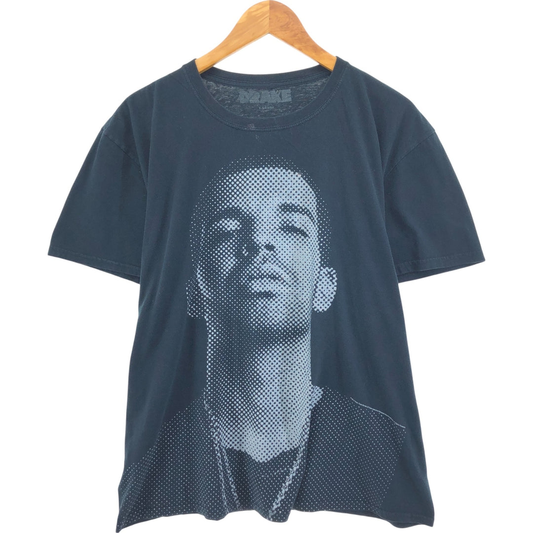 DRAKE Rap T-shirt, Men's XL size cotton black type Vintage Second Hand