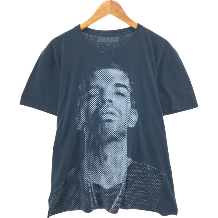 DRAKE Rap T-shirt, Men's XL size cotton black type Vintage Second Hand