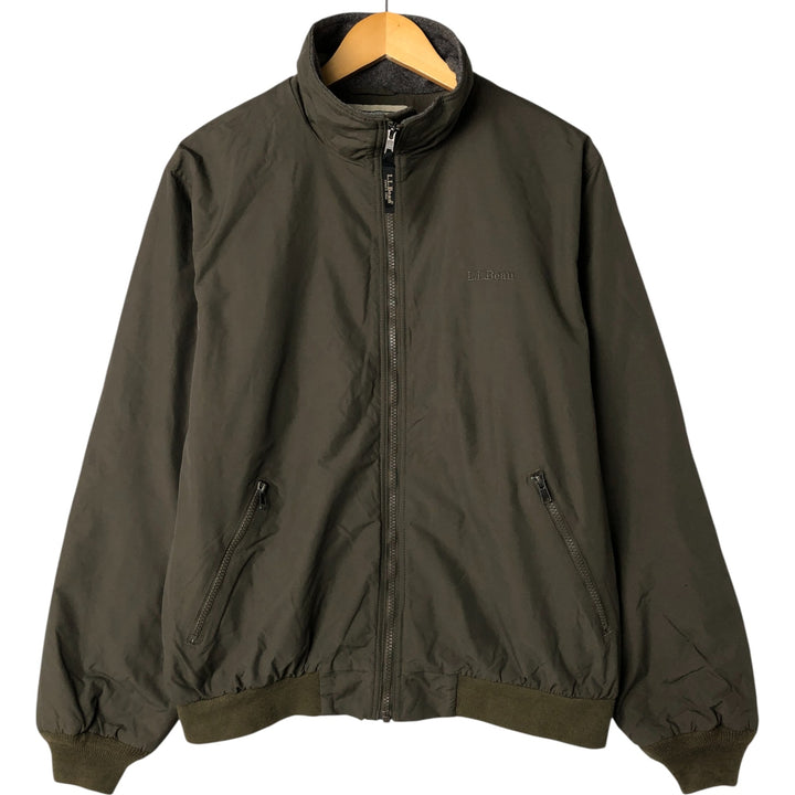 90s-00'S LLBean padded nylon blouson, men's size M Nylon Khaki type Vintage Second Hand