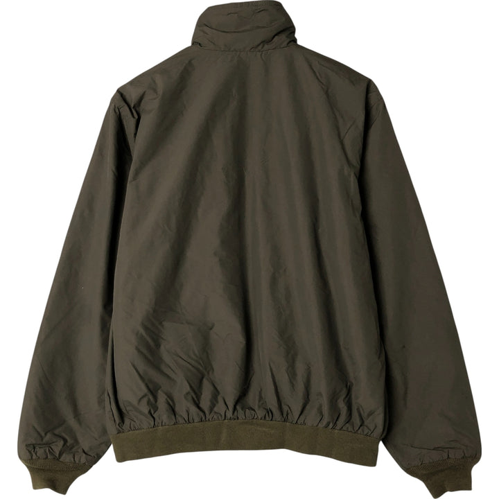 90s-00'S LLBean padded nylon blouson, men's size M Nylon Khaki type Vintage Second Hand