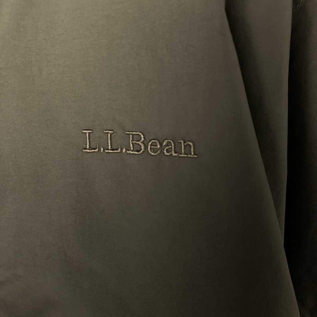 90s-00'S LLBean padded nylon blouson, men's size M Nylon Khaki type Vintage Second Hand