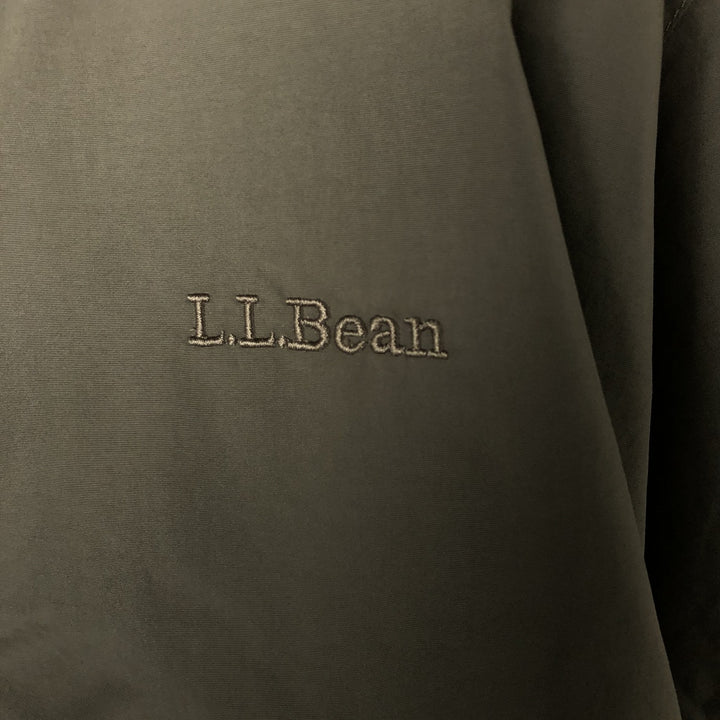 90s-00'S LLBean padded nylon blouson, men's size M Nylon Khaki type Vintage Second Hand