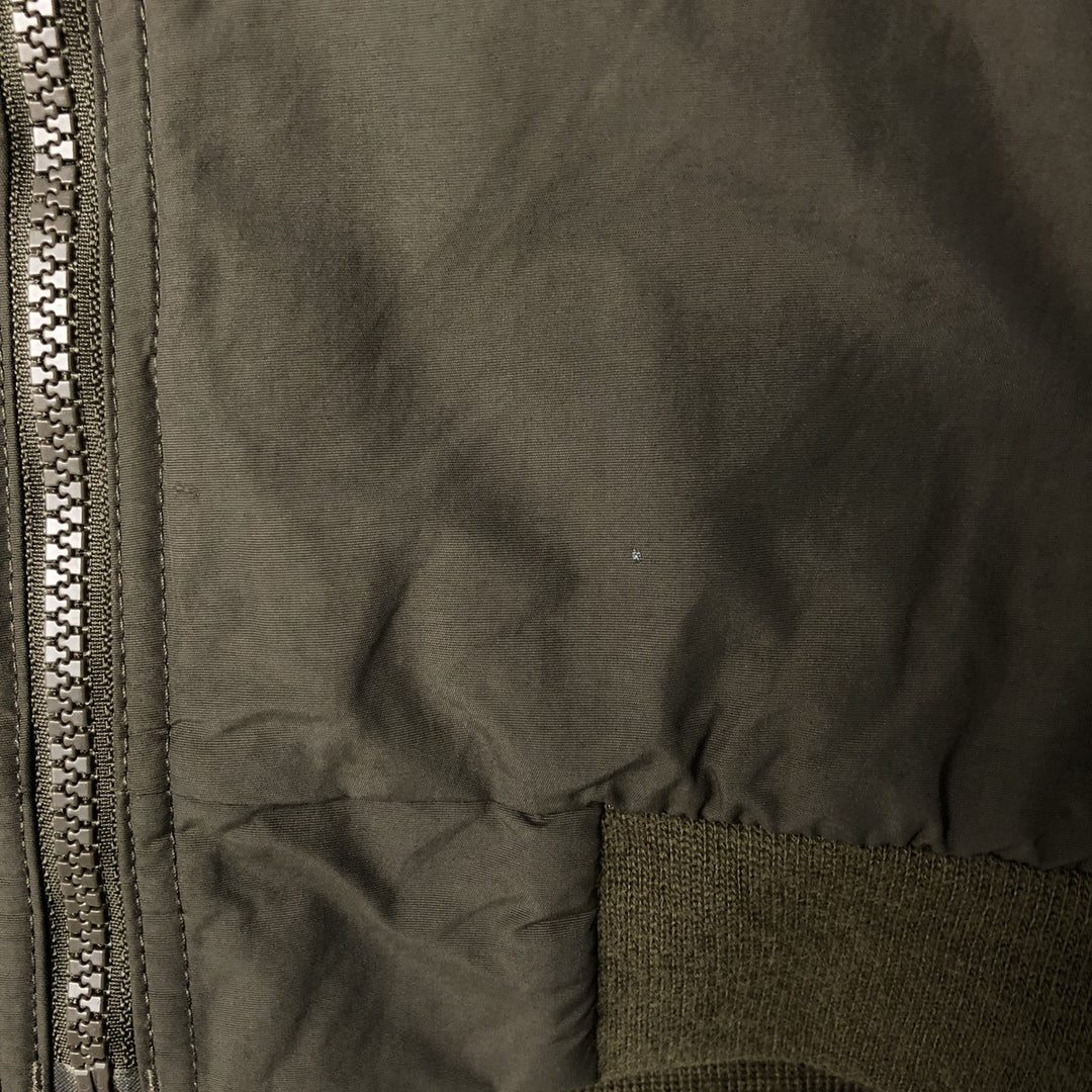 90s-00'S LLBean padded nylon blouson, men's size M Nylon Khaki type Vintage Second Hand