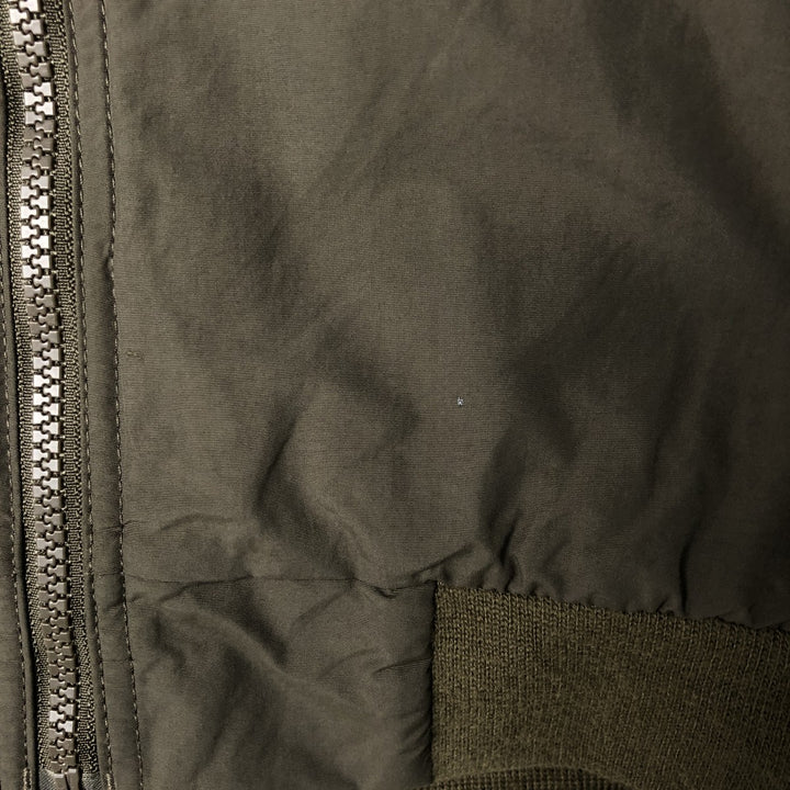 90s-00'S LLBean padded nylon blouson, men's size M Nylon Khaki type Vintage Second Hand