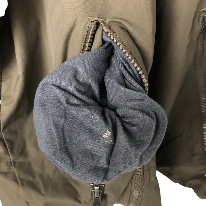 90s-00'S LLBean padded nylon blouson, men's size M Nylon Khaki type Vintage Second Hand